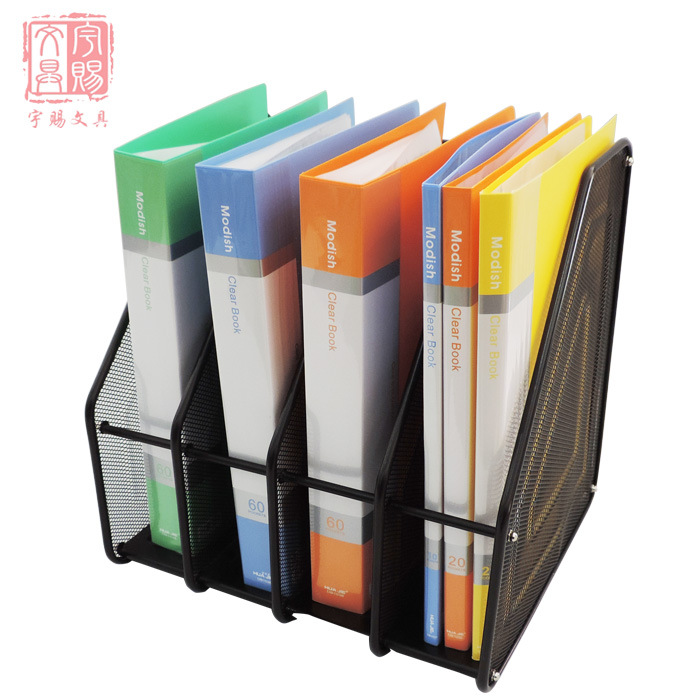 太阳帆办公用品创意四联文件架资料架收纳文件栏书档资料架金属 12个起定